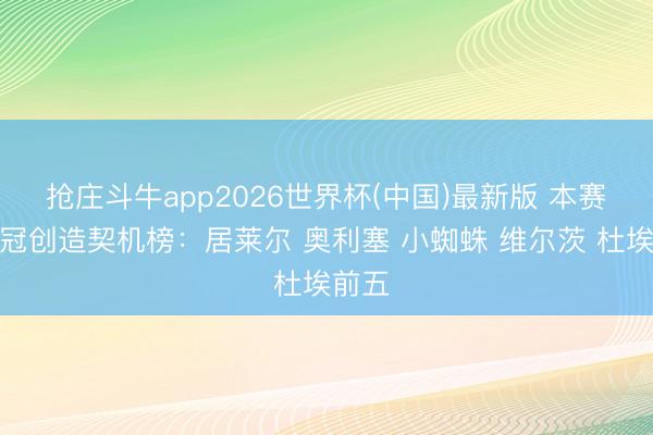 抢庄斗牛app2026世界杯(中国)最新版 本赛季欧冠创造契机榜：居莱尔 奥利塞 小蜘蛛 维尔茨 杜埃前五