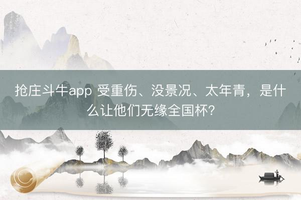 抢庄斗牛app 受重伤、没景况、太年青，是什么让他们无缘全国杯？